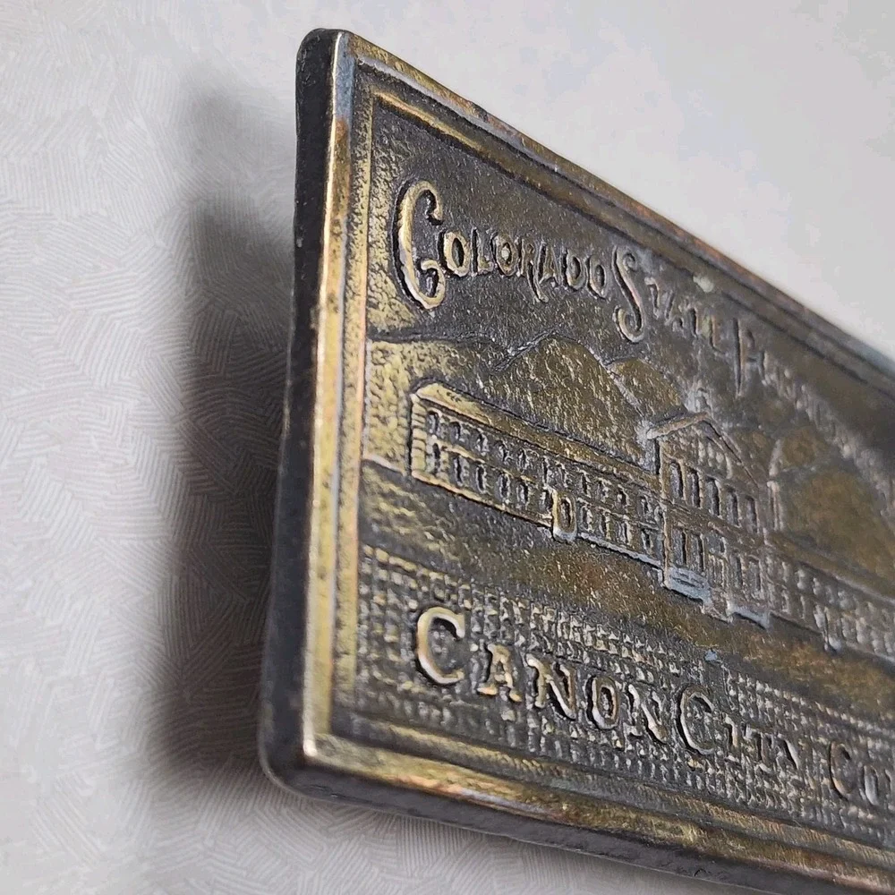 Vintage Colorado State Penitentiary Canon City, Colorado Belt Buckle